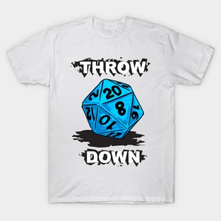 d20 Throw Down in Icy Blue T-Shirt